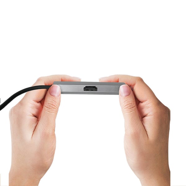 Qoltec Hub-adapter USB-C 3.1 2-i-1 | HDMI 4K | VGA