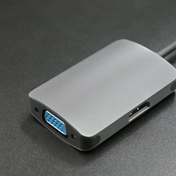 Qoltec Hub-adapter USB-C 3.1 2-i-1 | HDMI 4K | VGA