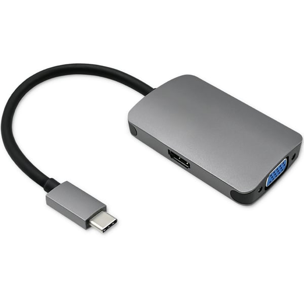 Qoltec Hub-adapter USB-C 3.1 2-i-1 | HDMI 4K | VGA