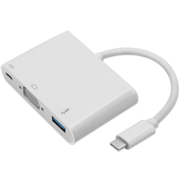 Qoltec Hub-adapter USB-C 3.1 3in1 med USB 3.0, VGA och USB-C 3.1 PD 92W