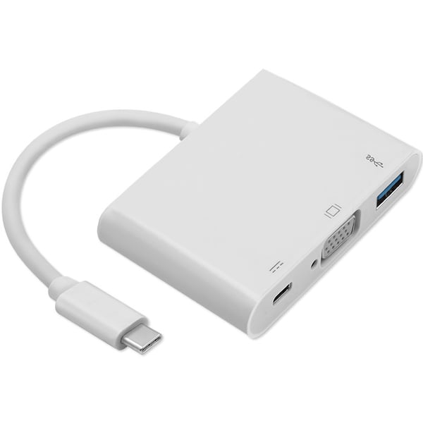 Qoltec Hub-adapter USB-C 3.1 3in1 med USB 3.0, VGA och USB-C 3.1 PD 92W