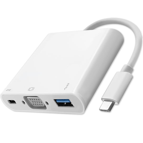 Qoltec Hub-adapter USB-C 3.1 3in1 med USB 3.0, VGA och USB-C 3.1 PD 92W