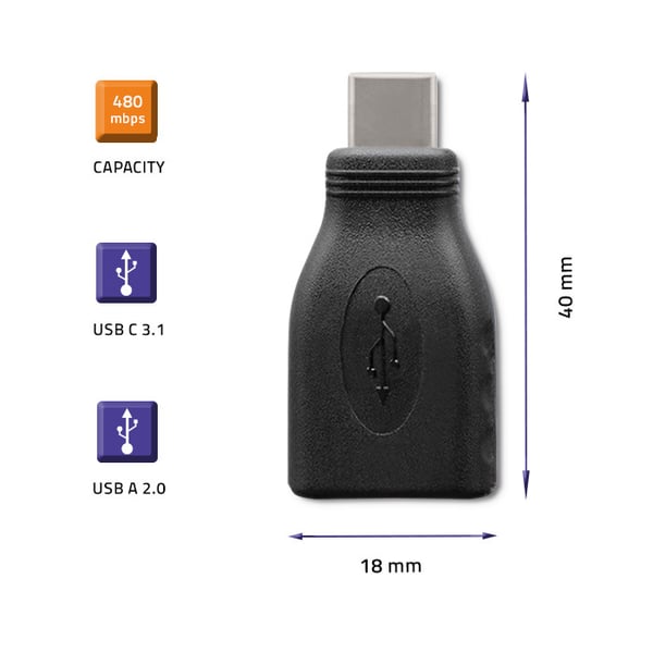 Qoltec USB-C 3.1 til USB 2.0 adapter