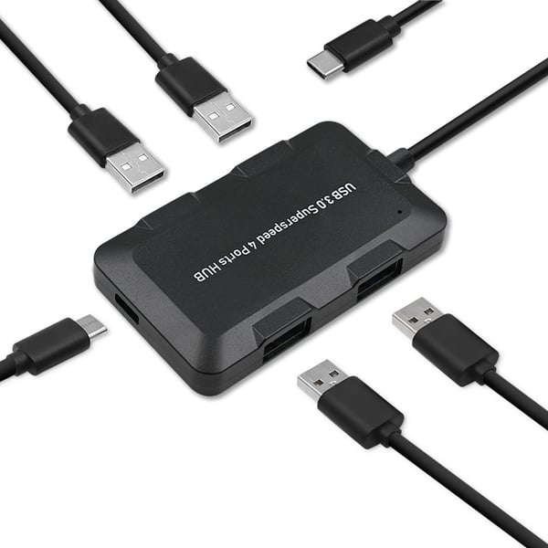 Qoltec Hub-adapter USB-C 3.1 5-i-1 med 4x USB 3.0 och micro-USB