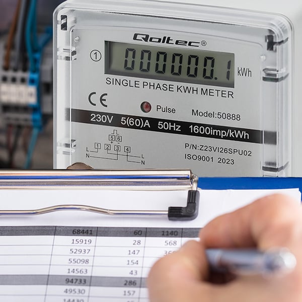 Qoltec Enfas elektronisk energiforbrugsmåler 230V LCD