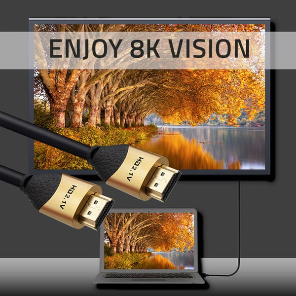 Qoltec HDMI-kaapeli v2.1 Erittäin nopea 8K | 60Hz | 28AWG | kulta | 3m