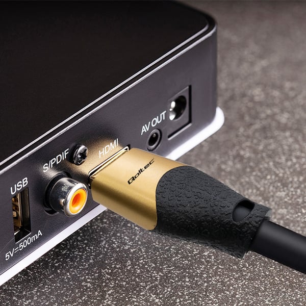 Qoltec HDMI-kaapeli v2.1 Erittäin nopea 8K | 60Hz | 28AWG | kulta | 3m