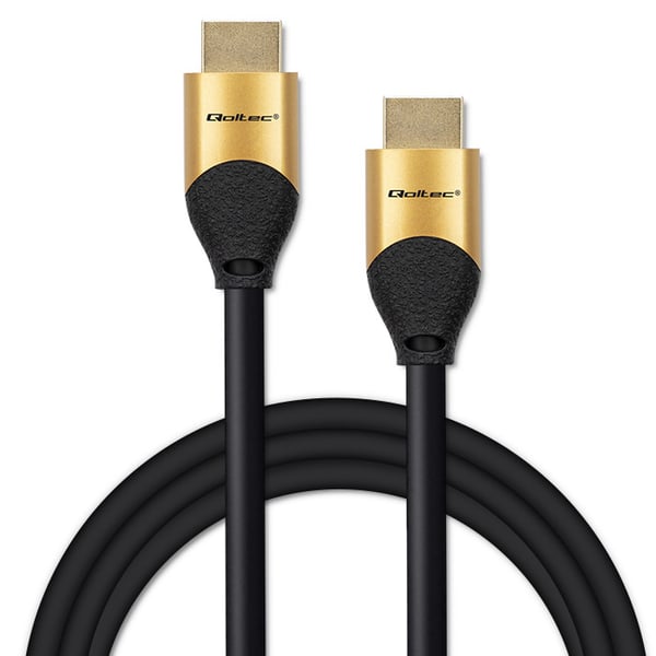 Qoltec HDMI-kaapeli v2.1 Erittäin nopea 8K | 60Hz | 28AWG | kulta | 3m