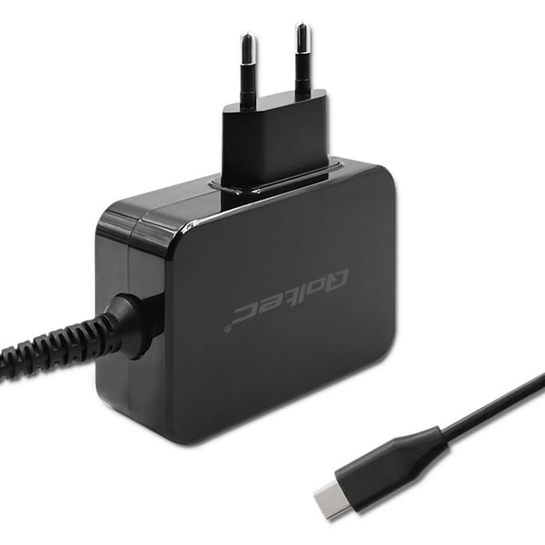 Qoltec GaN POWER PRO oplader 45W USB-C 5-20V sort
