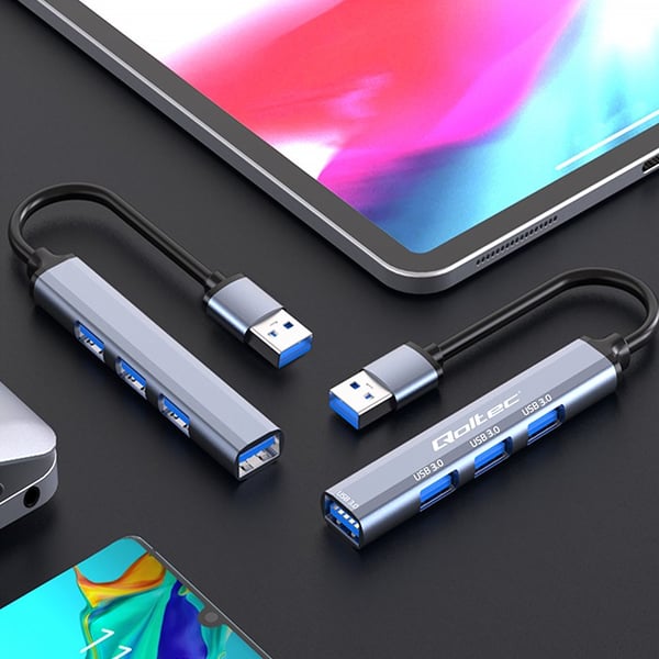Qoltec USB 3.0 hubadapter 4-port med 4x USB 3.0