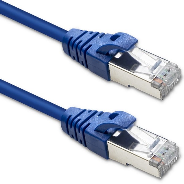 Qoltec-kaapelikytkentäkaapeli FTP | CAT6 | 2 x RJ-45 | 1 m | Nopea | Kulta | Suojattu