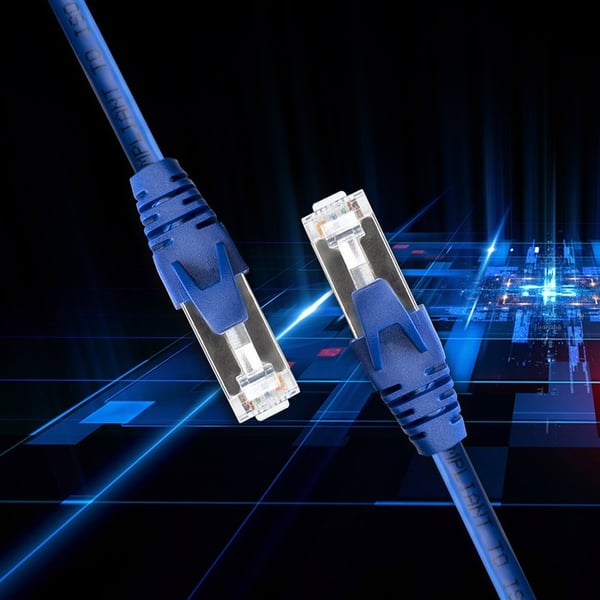 Qoltec-kaapelikytkentäkaapeli FTP | CAT6 | 2 x RJ-45 | 1 m | Nopea | Kulta | Suojattu