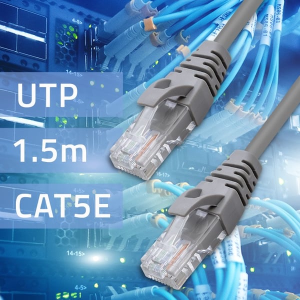Qoltec UTP-patchkabel CAT5e 2x RJ-45 1,5 m høj hastighed guld