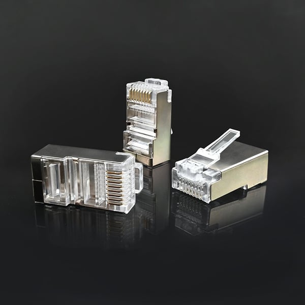Qoltec RJ45 modulært kontaktstik CAT6 FTP forgyldt 100 stk