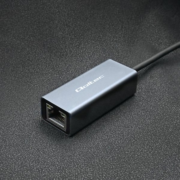 Qoltec Netværksadapter USB-C 3.1 | RJ45 | Ethernet | 1000Mb/s | Aluminium