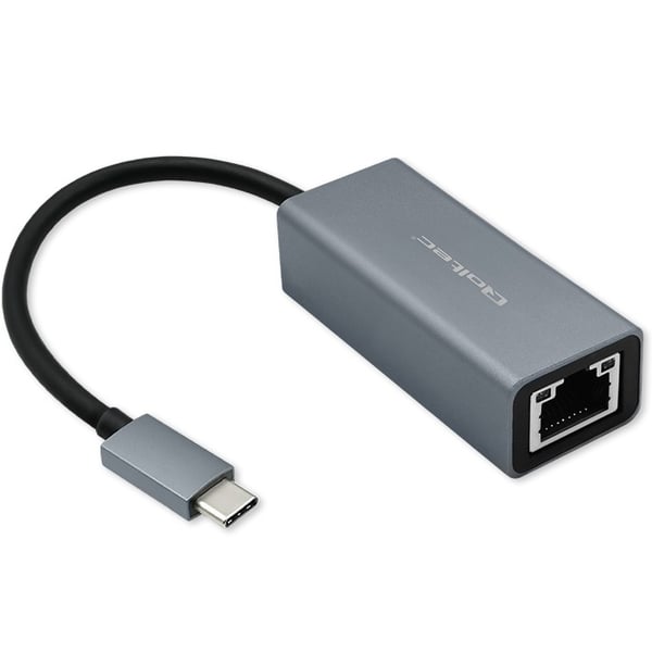 Qoltec Netværksadapter USB-C 3.1 | RJ45 | Ethernet | 1000Mb/s | Aluminium