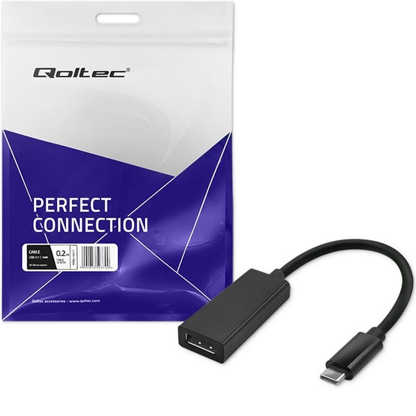 Qoltec USB-C 3.1 adapter DisplayPort 4K MHL