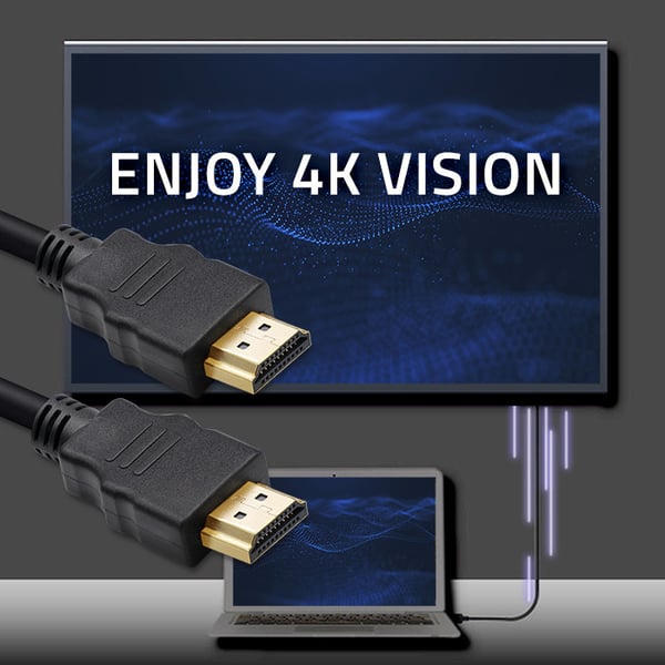 Qoltec HDMI-kaapeli v1.4 | Nopea | 4K | 30Hz | 30AWG | kulta | 2m