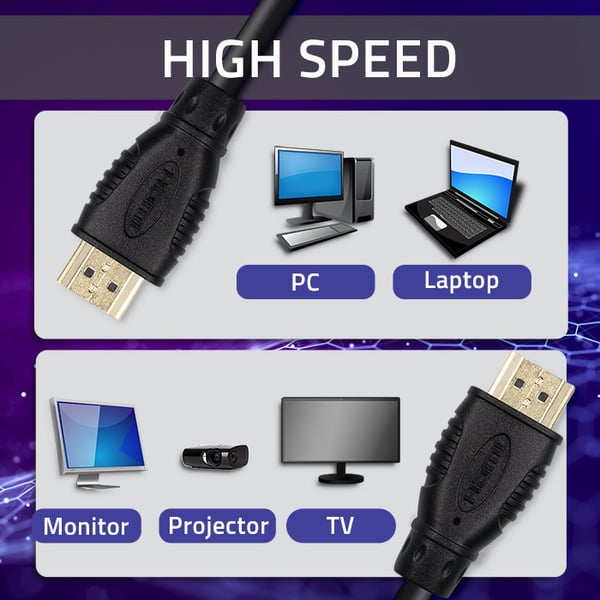 Qoltec HDMI-kabel v1.4 høj hastighed ethernet 4K 30Hz guld 2m