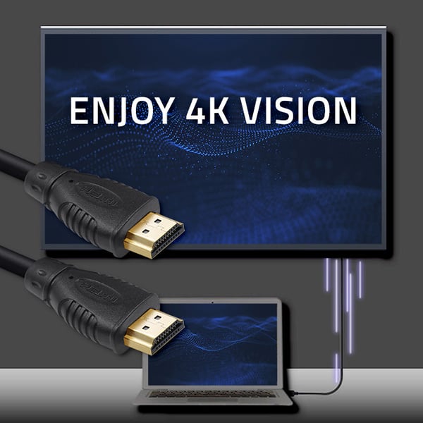 Qoltec HDMI-kabel v1.4 høj hastighed ethernet 4K 30Hz guld 2m
