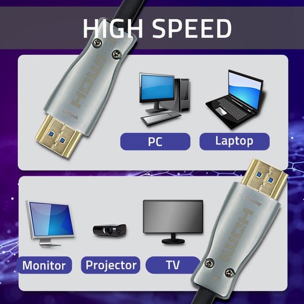 Qoltec HDMI-kaapeli v.2.0 | Nopea | 4K | 60Hz | AOC | kulta | 30m
