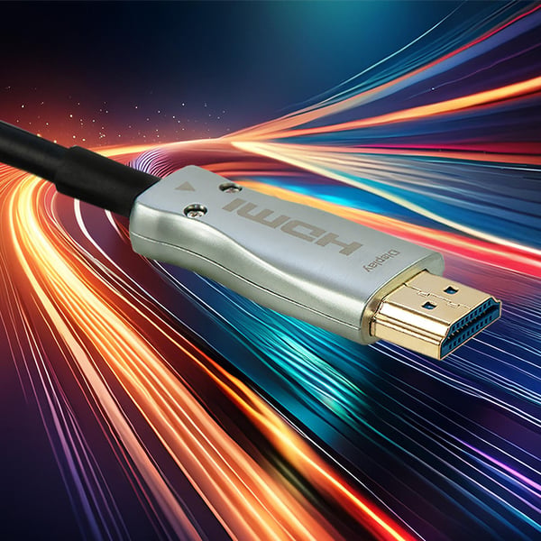 Qoltec HDMI-kaapeli v.2.0 | Nopea | 4K | 60Hz | AOC | kulta | 30m