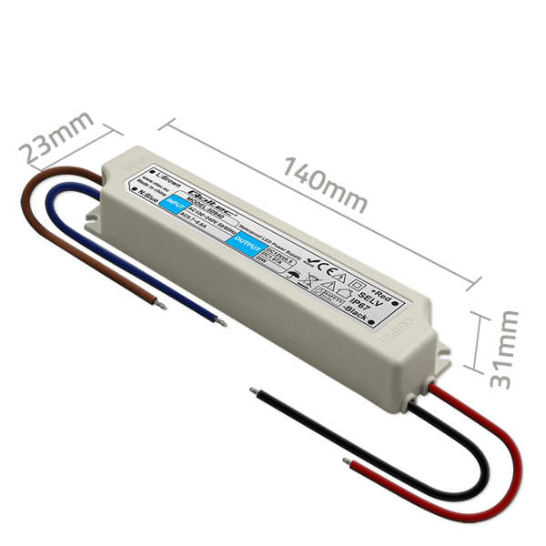 Qoltec LED-strømforsyning IP67 20W 12V 1,6A vandtæt hvid
