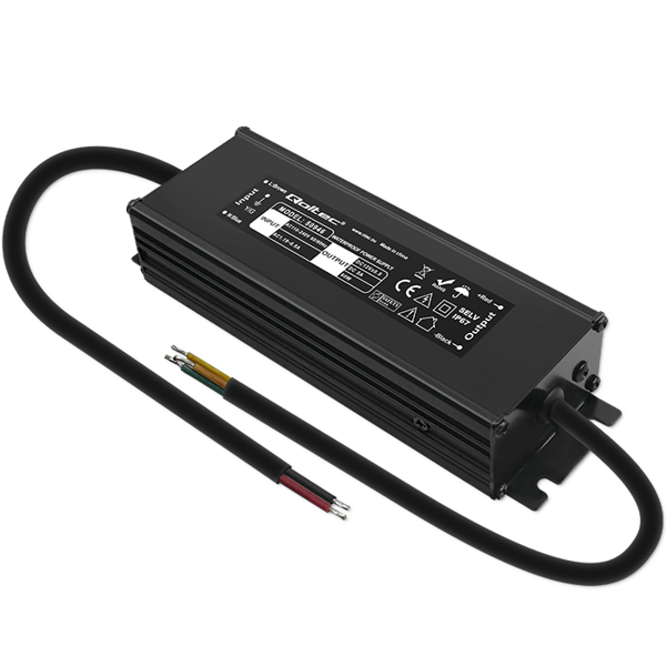 Qoltec LED-strømforsyning IP67 60W 12V 5A vandtæt sort