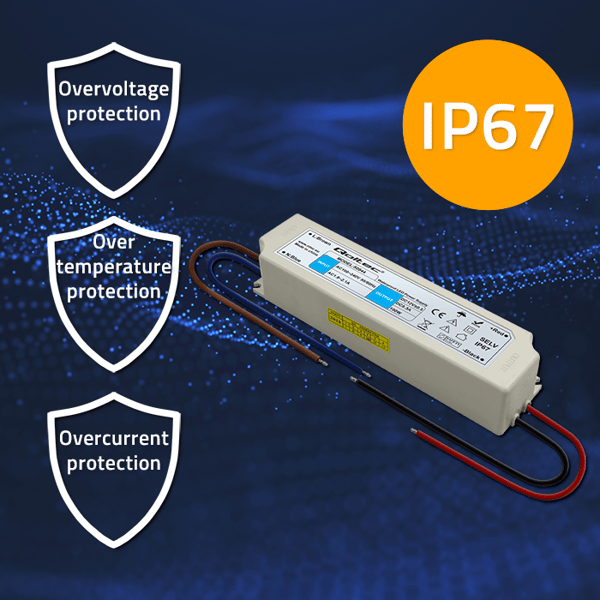 Qoltec LED-strømforsyning IP67 100W 12V 8,3A vandtæt hvid
