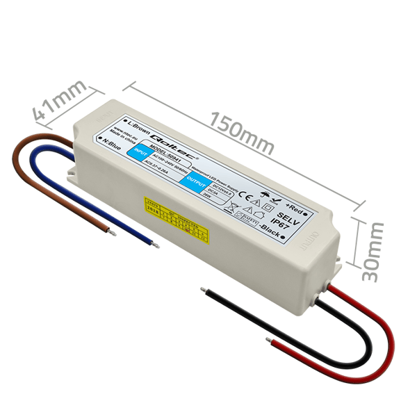Qoltec LED-strømforsyning IP67 36W 12V 3A vandtæt hvid