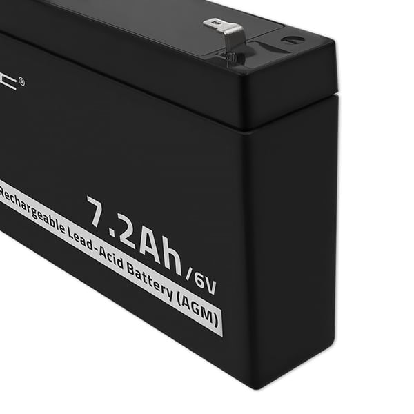 Qoltec AGM-batteri 6V 7,2Ah vedligeholdelsesfrit til legetøj og køretøjer