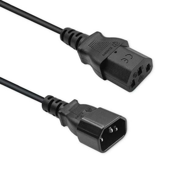 Qoltec IEC C13/C14 -jatkokaapeli | 3x1.00mm² | 5m