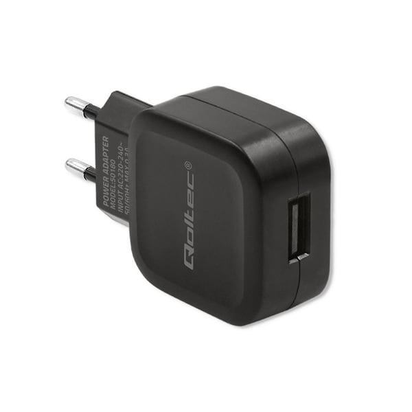Qoltec vægglader 12W 5V 2.4A USB