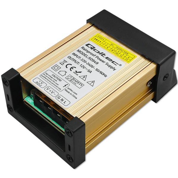 Qoltec LED-strømforsyning IP45 60W 12V 5A vandtæt