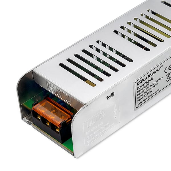 Qoltec LED-switchande nätaggregat IP20 150W 12V 12,5A slimmad