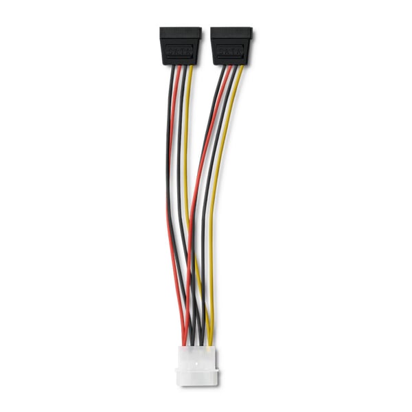 Qoltec POWER MOLEX adapterkabel 2x SATA 0,2m