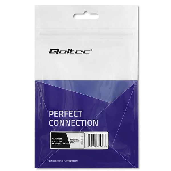Qoltec USB-C 3.1 adapter til Micro-USB og MHL i aluminium