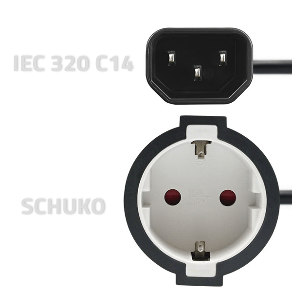 Qoltec Adapter IEC 320 C14/ schuko | 0,15 mio