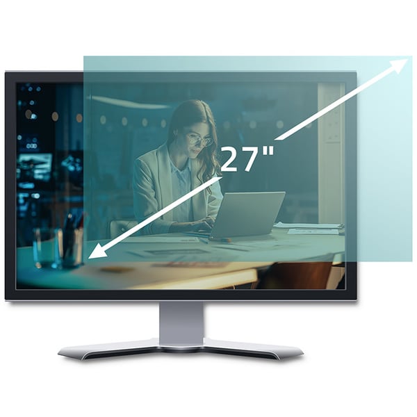 Qoltec blåljusfilter 27" 16:9 ögonskydd antireflex matt skärmskydd