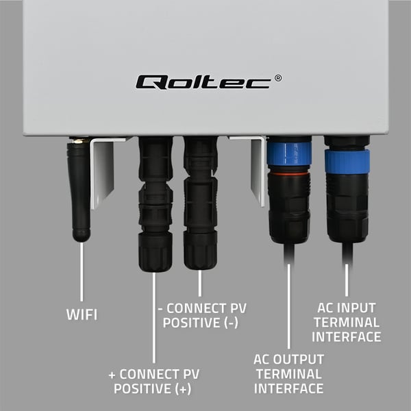 Qoltec Invertteri Aurinkolämmitin vedenlämmittimeen ECO Solar Boost | MPPT | ohitus | LCD | 3kW/4kW | Wi-Fi
