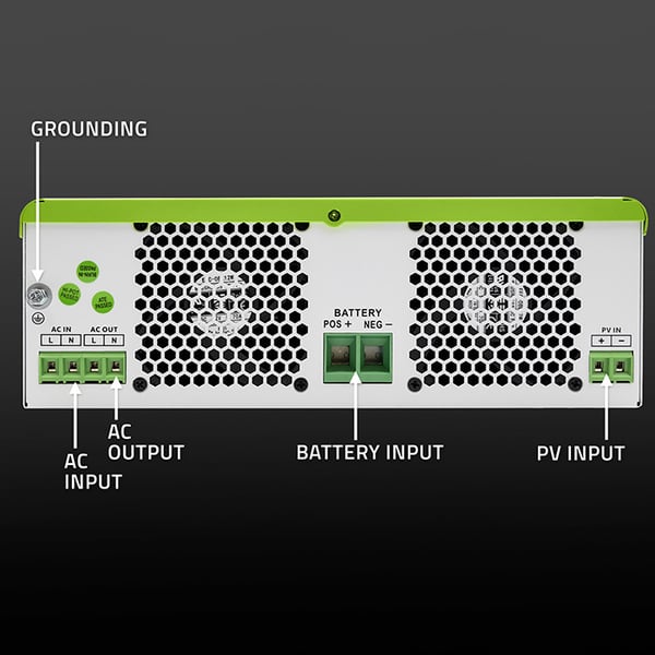 Qoltec hybrid solcelleomformer til off-grid-drift 1500W 100A 12V MPPT sinusbølge Wi-Fi effektfaktor 1.0