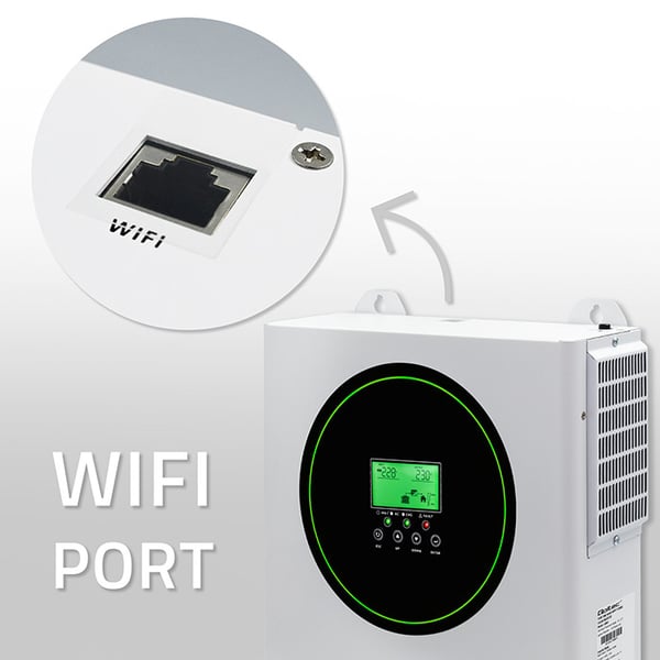 Qoltec hybrid solcelleomformer til off-grid-drift 1500W 100A 12V MPPT sinusbølge Wi-Fi effektfaktor 1.0