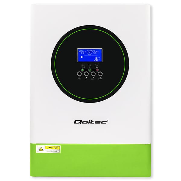 Qoltec Modulaarinen Hybridi Off-Grid Aurinkoinvertteri 6200W | 120A | 48V | MPPT | Jopa 12 yksikköä | BMS | Sinus | Wi-Fi-vaihtoehto | Tehokerroin 1.0