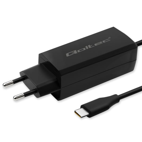 Qoltec 90 W GaN Supernopea Seinälaturi | 5–20 V | 3–4,5 A | USB-C 3.1 | Kannettava tietokone | Älypuhelin | Tabletti
