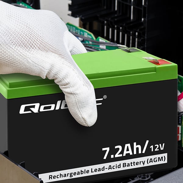 Qoltec AGM-batteri 12V 7,2Ah vedligeholdelsesfrit til UPS og sikkerhed
