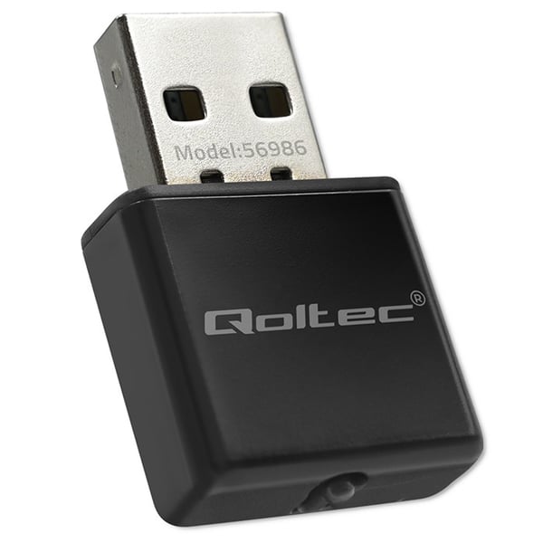 Qoltec Langaton Erittäin Nopea Mini-Nano WiFi-sovitin | Standard N | USB 2.0 | 300Mbps