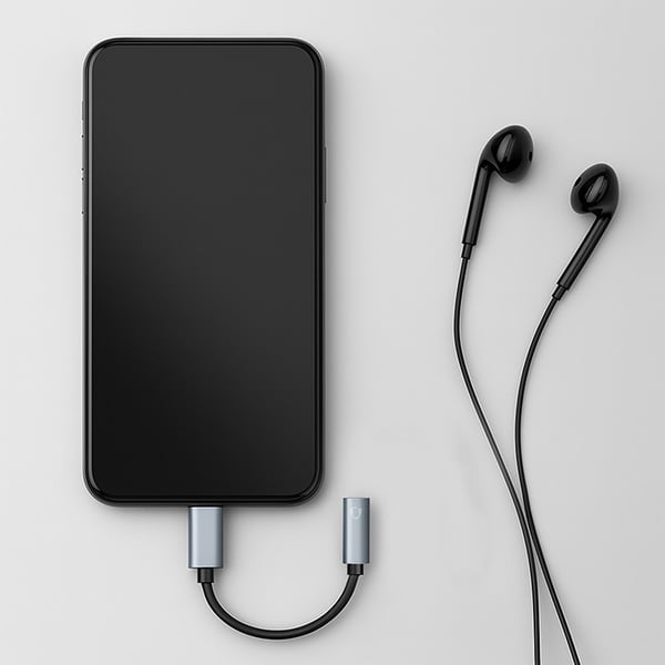 Qoltec USB-C til 3,5 mm jack adapter, aluminium, 10 cm