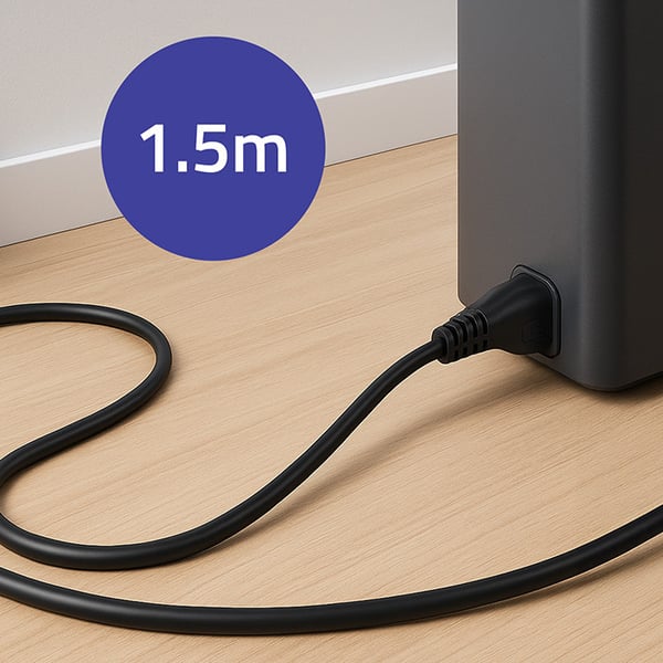 Qoltec vinklad SCHUKO-strömkabel IEC C5 klöverbladet 3x1.0mm² 1.5m