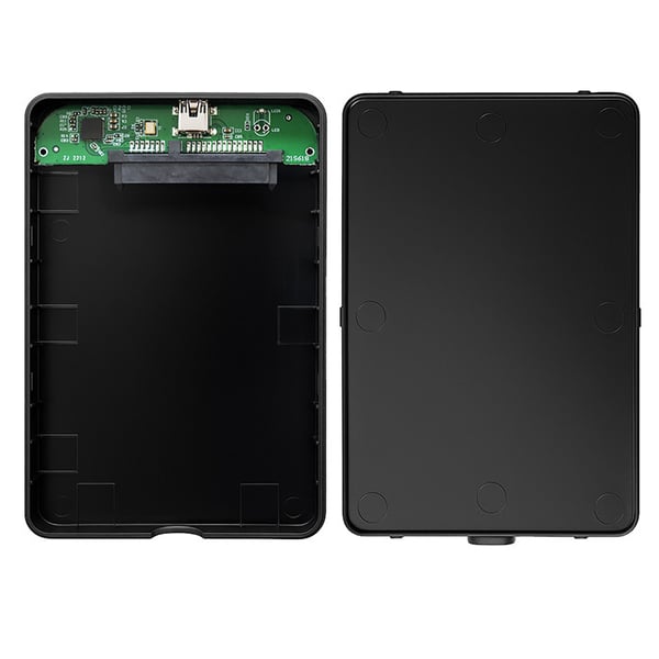 Qoltec Kotelo/kaappi HDD/SSD 2.5"" SATA3 | USB 2.0 | Musta