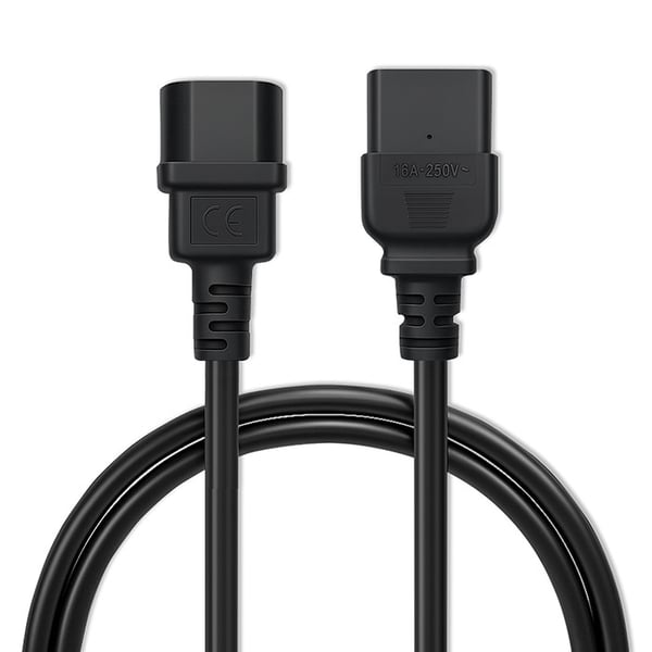 Qoltec IEC C14/C19 förlängningskabel för ström | 3x1.5mm² | 2m